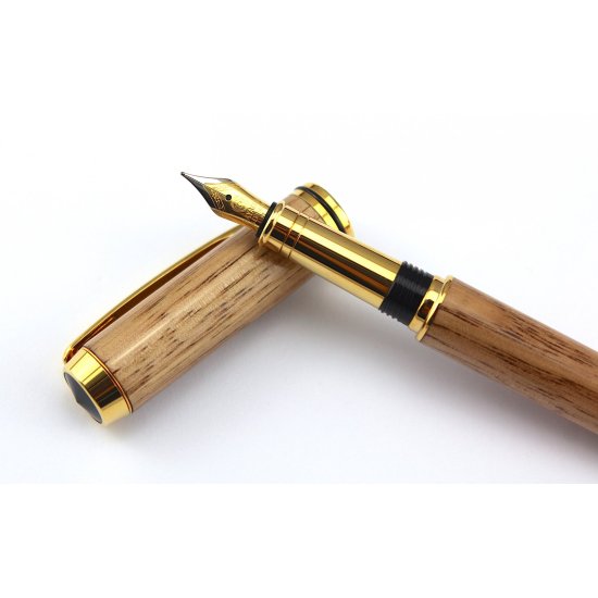 Lathe and Chisel - Timber Fountain Pen - Frankie - Tasmanian Oak Timber